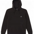 Męski sweter golfowy Calvin Klein z kapturem, średniej wielkości, czarny, bawełniany