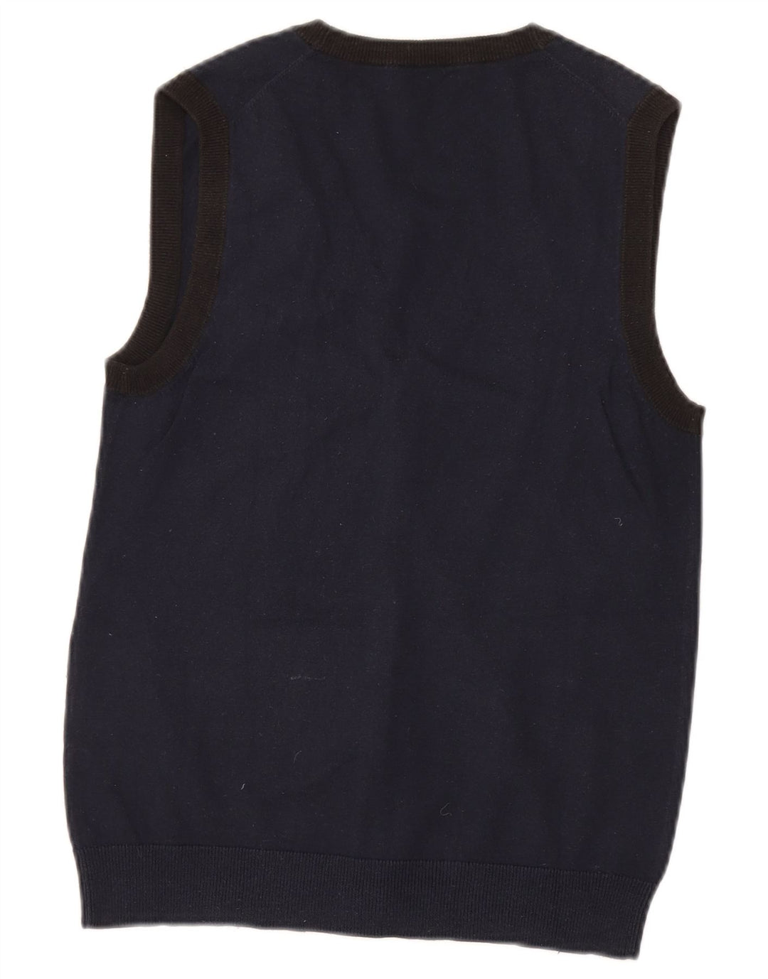 Męski sweter rozpinany bez rękawów Gas, średni granatowy, bawełniany