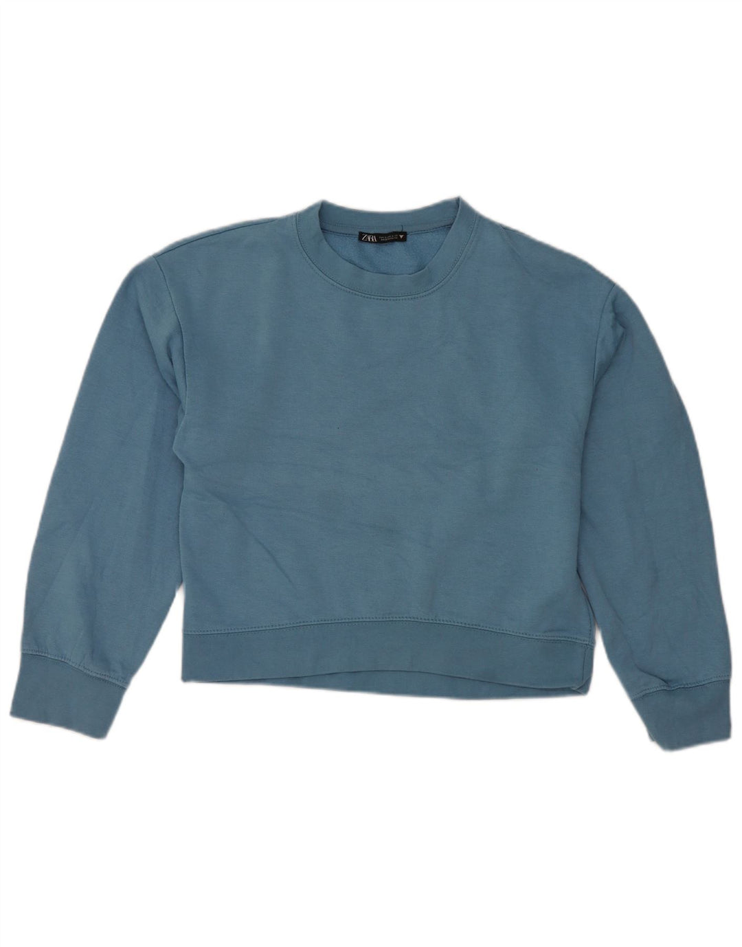 Damska bluza Zara Crop Sweter UK 10 Small Blue Polyester