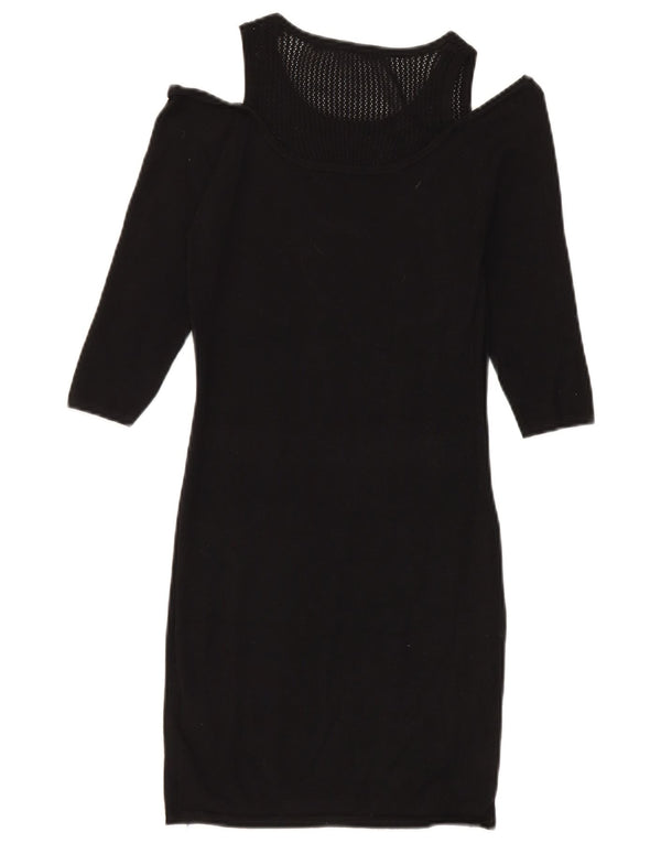 Damska sukienka Guess z rękawem 3/4 i odkrytymi ramionami UK 4 XS, czarna wiskoza