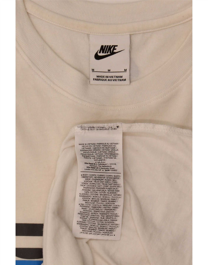 Męska koszulka z grafiką Nike, średnia, biała bawełna