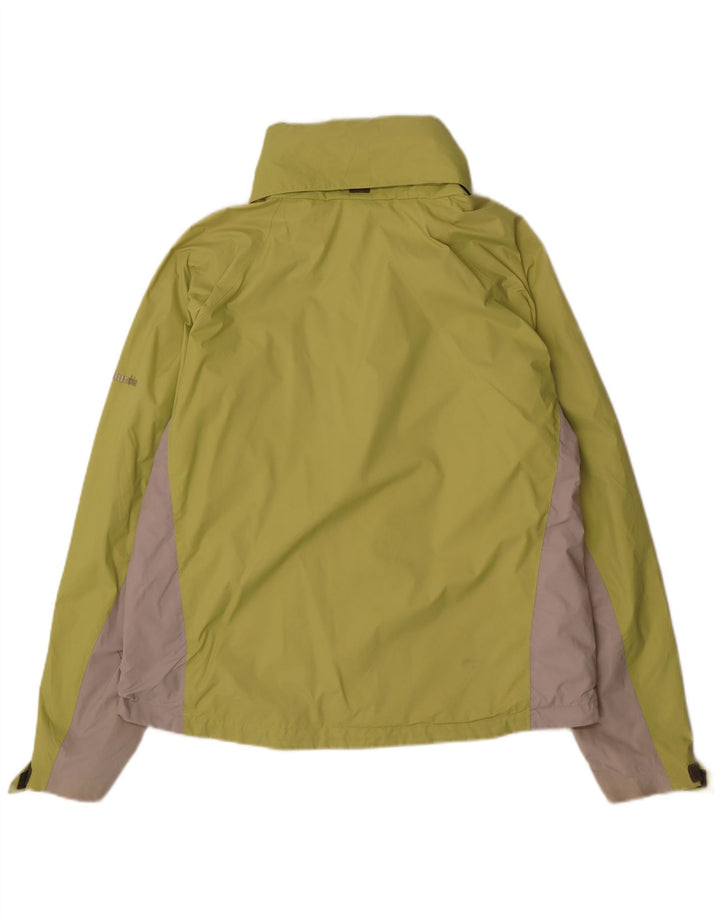 Damska kurtka przeciwdeszczowa Columbia Omni-Tech UK 18 XL Zielony nylon z blokami kolorów