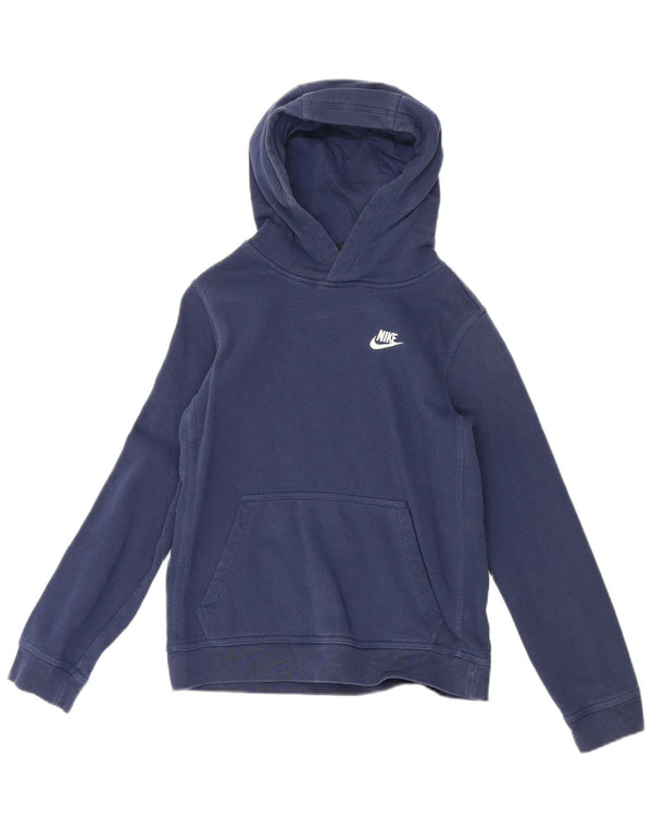 Chłopięcy sweter z kapturem Nike w wieku 12-13 lat, granatowy, bawełniany
