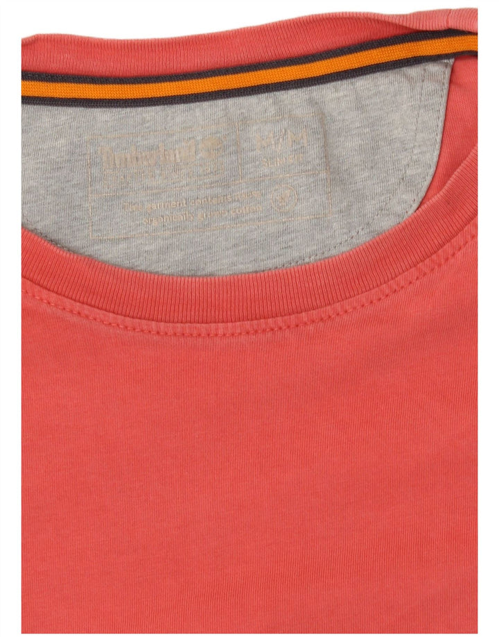 T-shirt męski slim fit Timberland, średni pomarańczowy