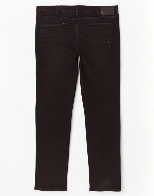 Męskie dżinsy Denton Straight Jeansy Tommy Hilfiger W38 L30 Czarne bawełniane