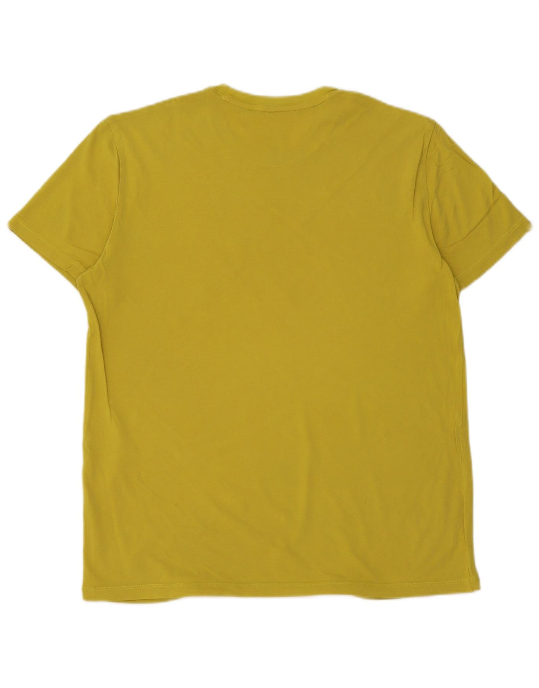 Męski T-shirt Armani Slim Fit z grafiką, średni żółty bawełniany