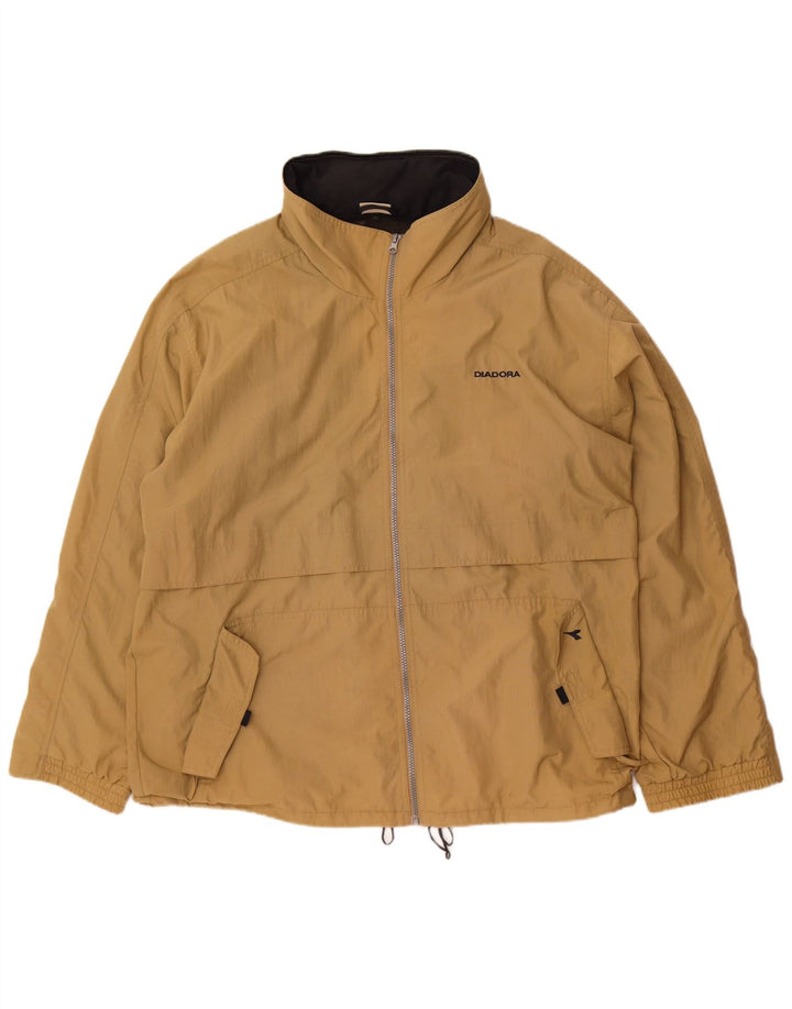 Męska kurtka przeciwdeszczowa Diadora UK 44 2XL Beżowy poliester