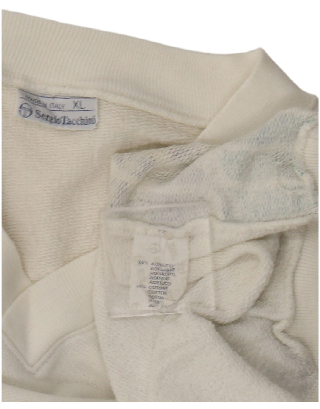 Męski podkoszulek bez rękawów Sergio Tacchini XL, biały akryl