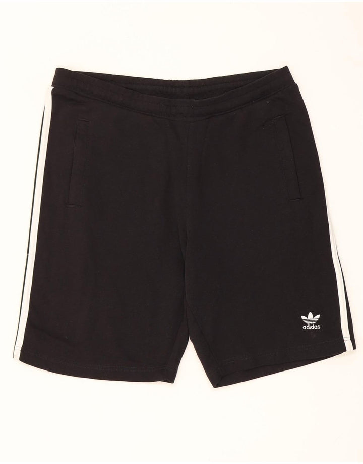 Męskie spodenki sportowe Adidas, duże, czarne, bawełniane