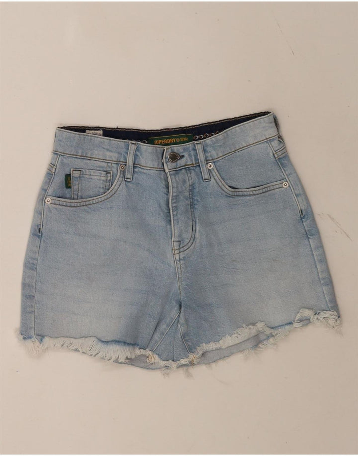 Damskie spodenki jeansowe Superdry W28 Średnioniebieskie, bawełniane
