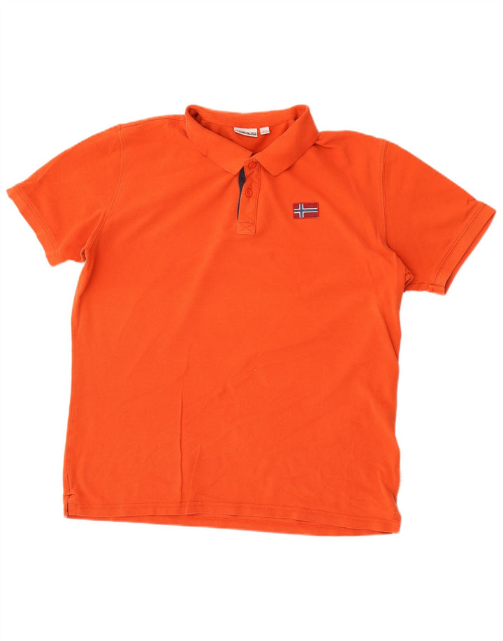 Męska koszulka polo Napapijri 2XL Pomarańczowa
