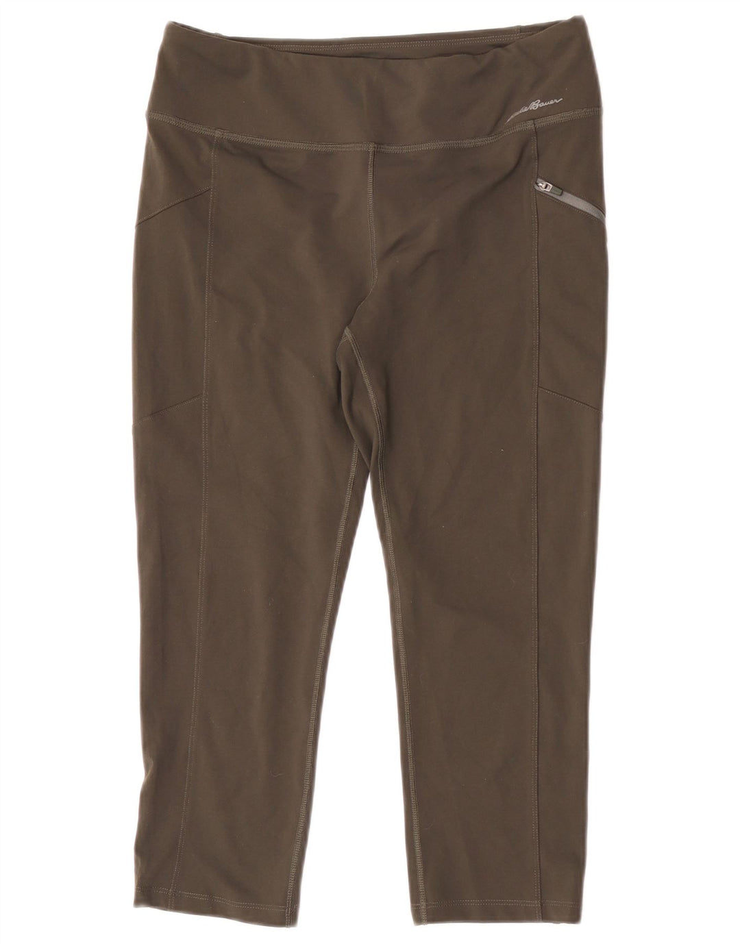 Damskie legginsy Capri Eddie Bauer UK 12, średni zielony poliester