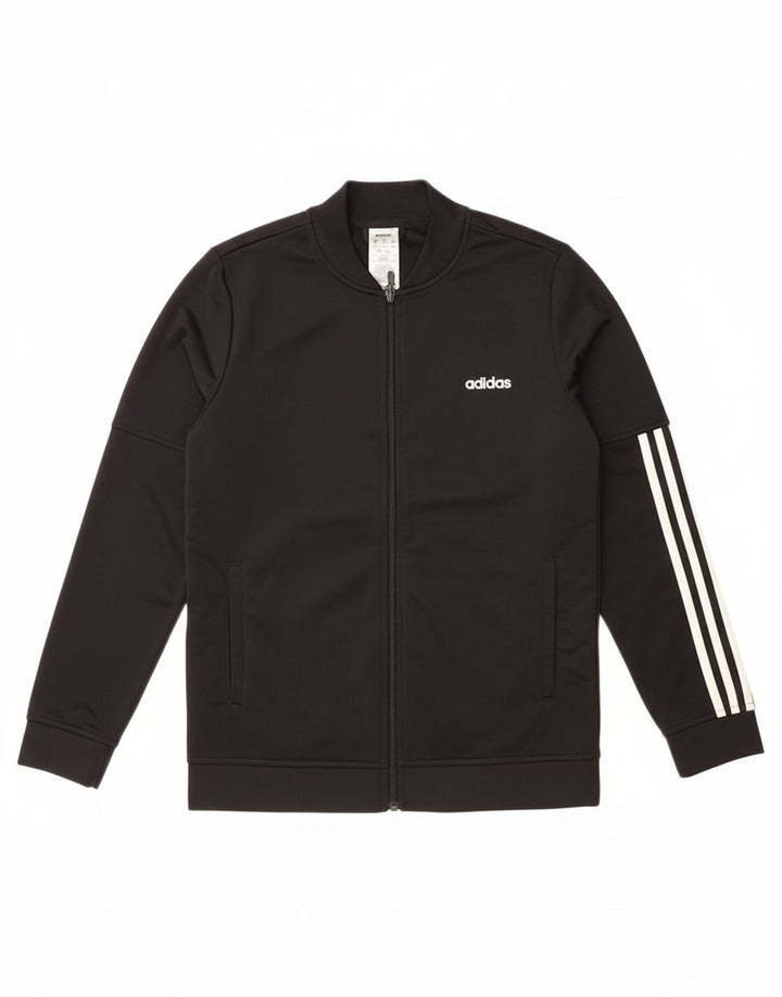 ADIDAS Womens Tracksuit Top Jacket UK 16/18 Large Black Polyester Vintage Adidas and Second-Hand Adidas from Messina Hembry 