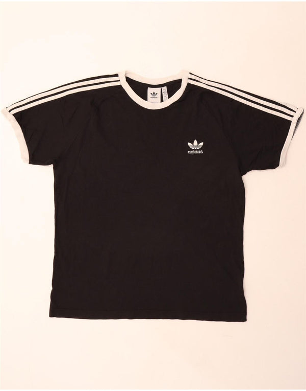 Adidas Mens T-Shirt Top XL Black Cotton