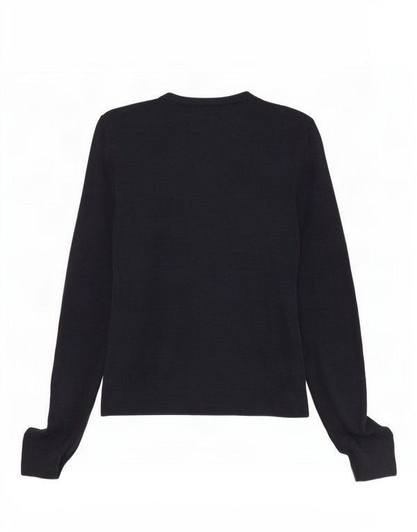 Marks & Spencer Męski sweter z okrągłym dekoltem 2XL Granatowy akryl
