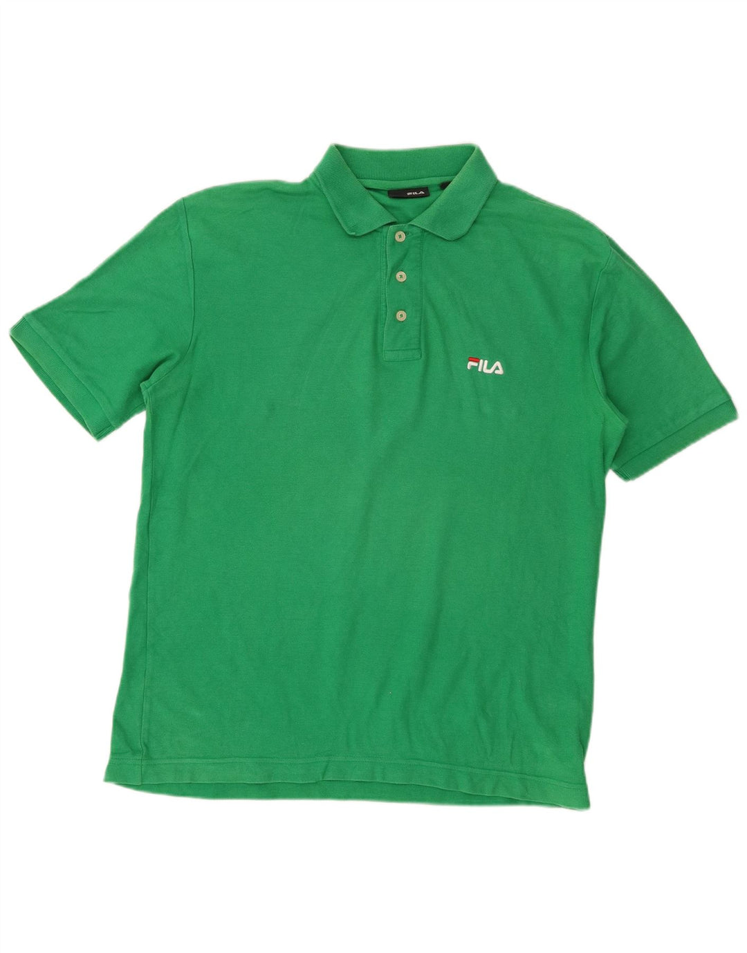 Męska koszulka polo Fila, mała, zielona, bawełniana