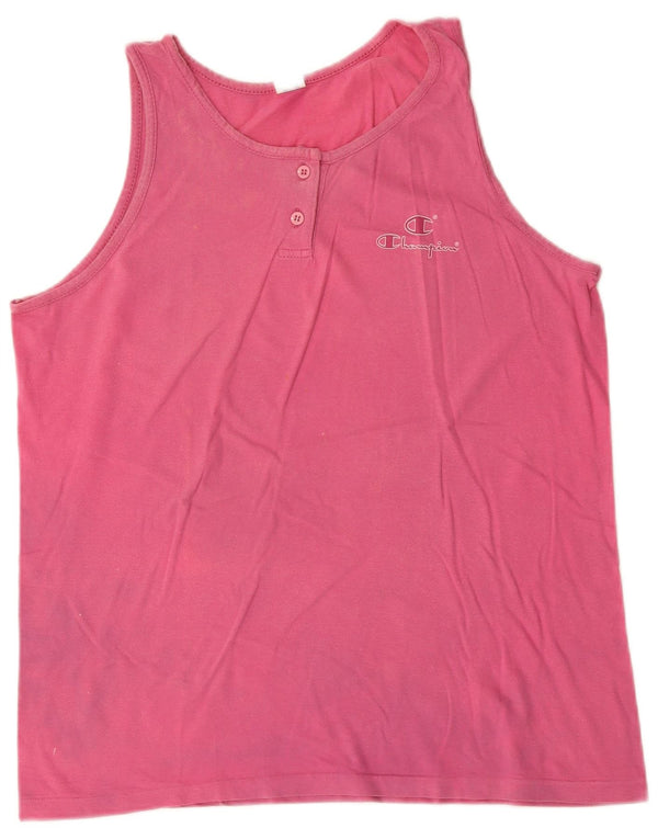 Champion Womens Vest Top UK 18 XL Pink Cotton