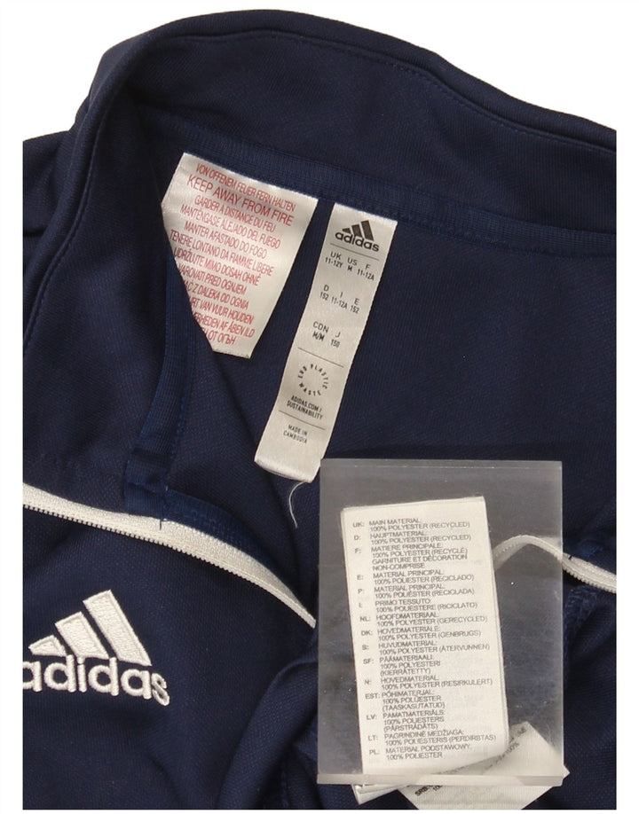 Dres chłopięcy Adidas Aeroready z zamkiem błyskawicznym na szyi, 11-12 lat, granatowy