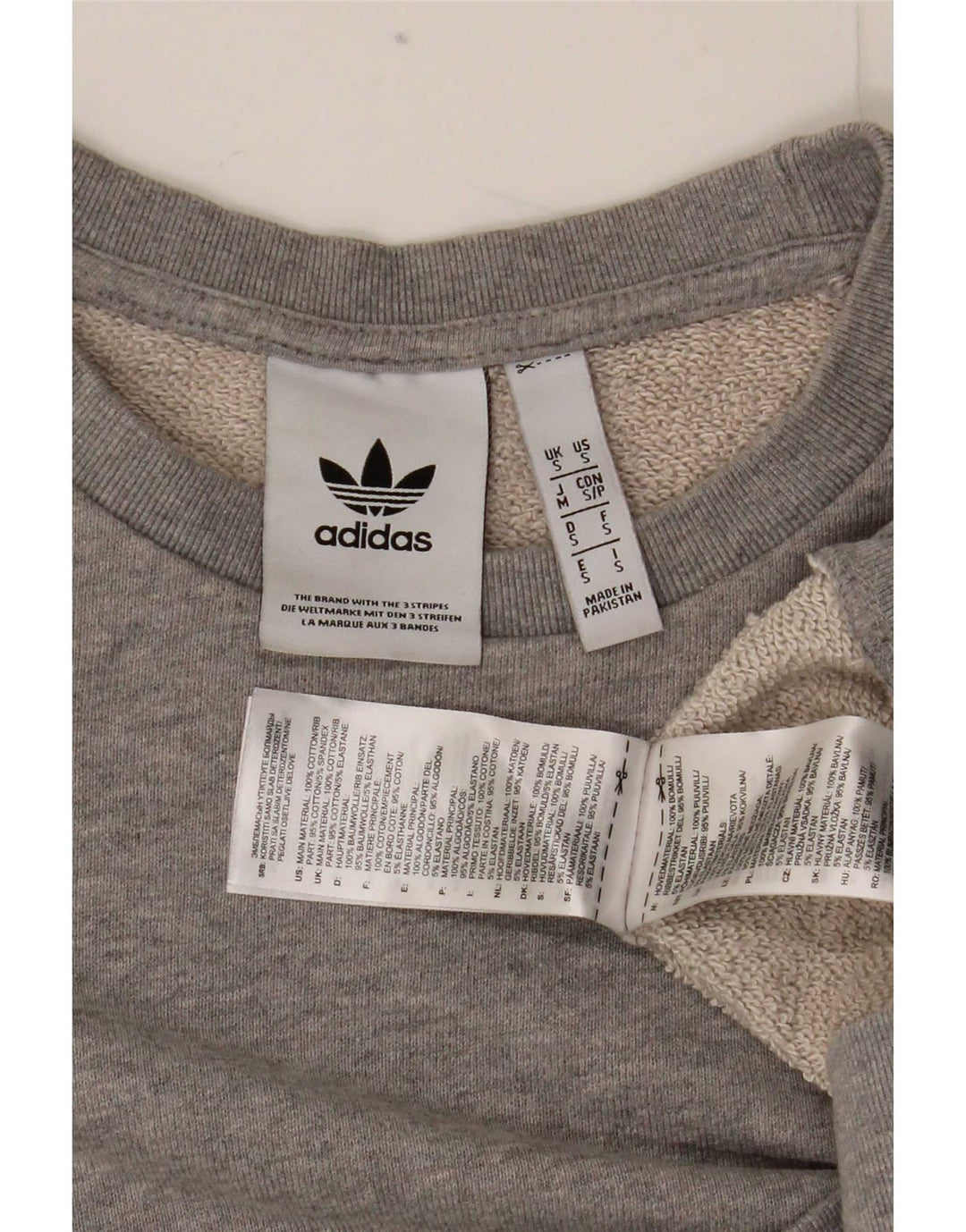 Bluza męska Adidas, mała, szara, bawełniana