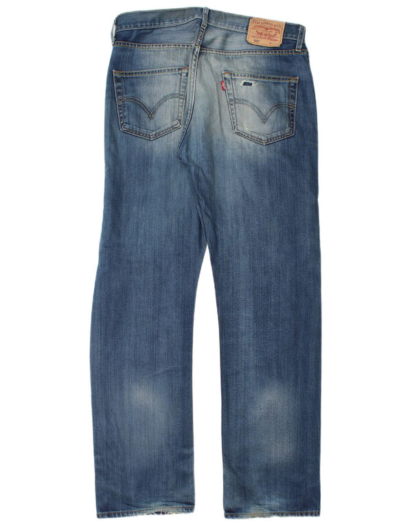 Levi's Mens 501 Straight Jeans W34 L34 Blue Cotton