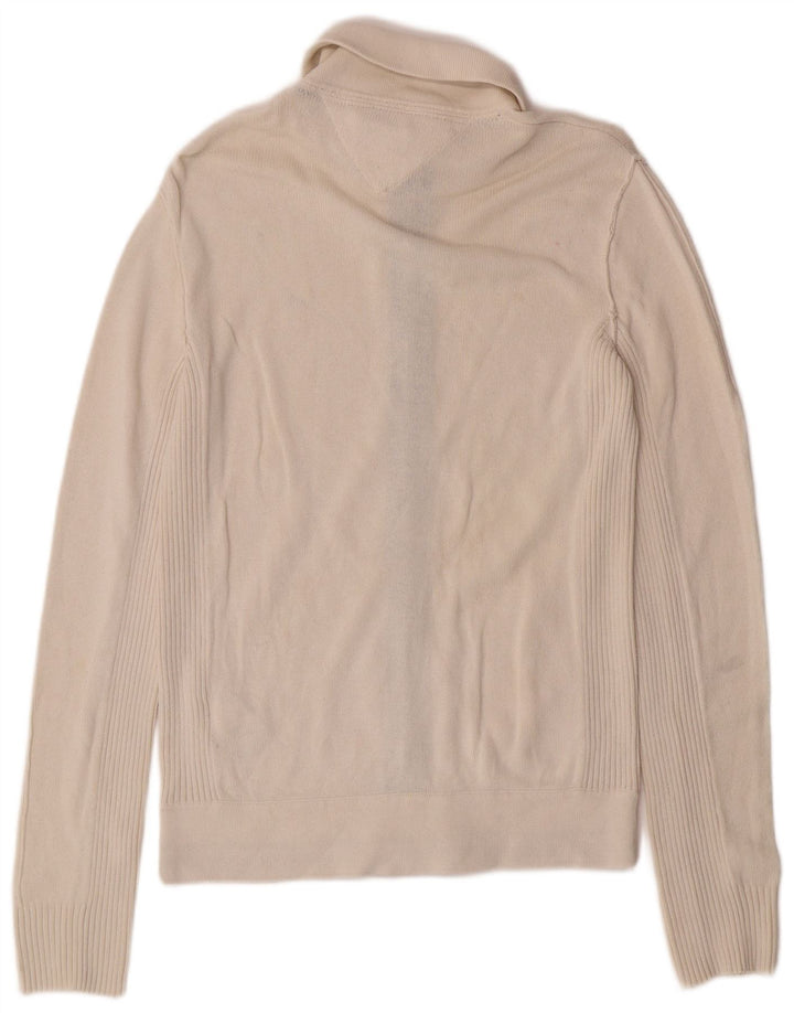 Męski sweter rozpinany Tommy Hilfiger, mały, z białej bawełny
