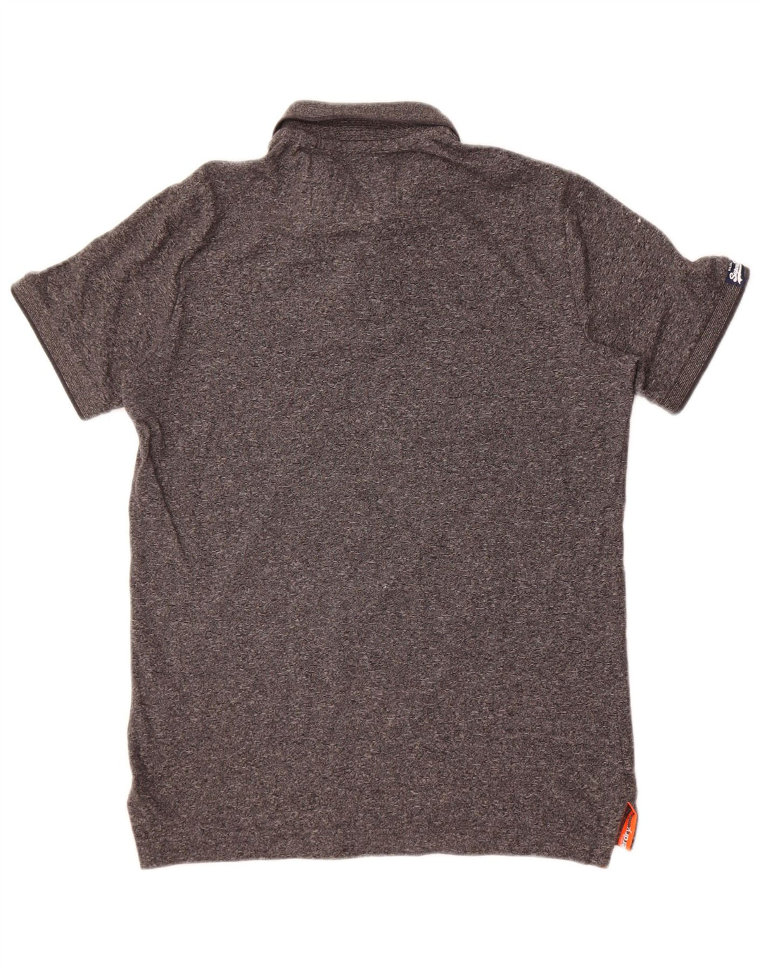 Męska koszulka polo Superdry, mała, szara, bawełniana w plamki