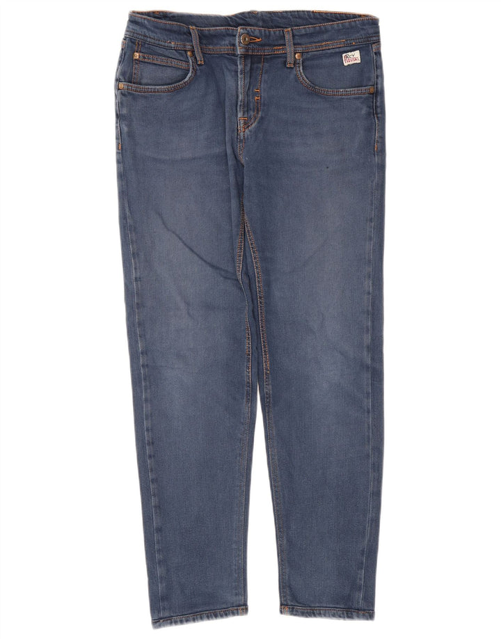 Damskie jeansy slim Roy Rogers W30 L28 Niebieskie bawełniane