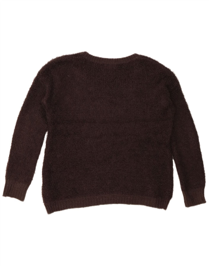 Marks & Spencer Damski sweter oversize z dekoltem w łódkę, UK 10, mały, brązowy
