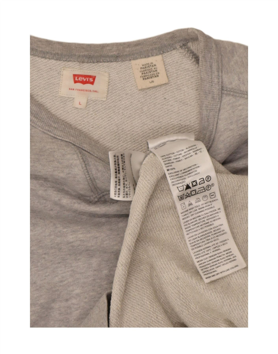 Męska bluza Levi's Sweter, duża, szara, nakrapiana bawełna
