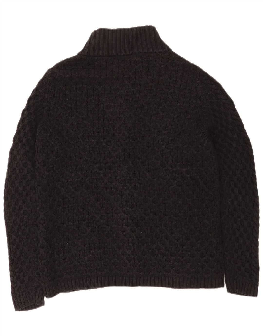 Marks & Spencer Damski sweter kardigan UK 14, duży, czarny, bawełniany