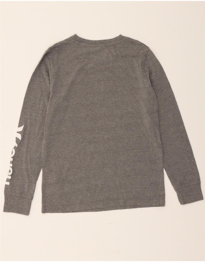 HURLEY Womens Graphic Top Long Sleeve UK 16 Large Grey Cotton Vintage Hurley and Second-Hand Hurley from Messina Hembry 
