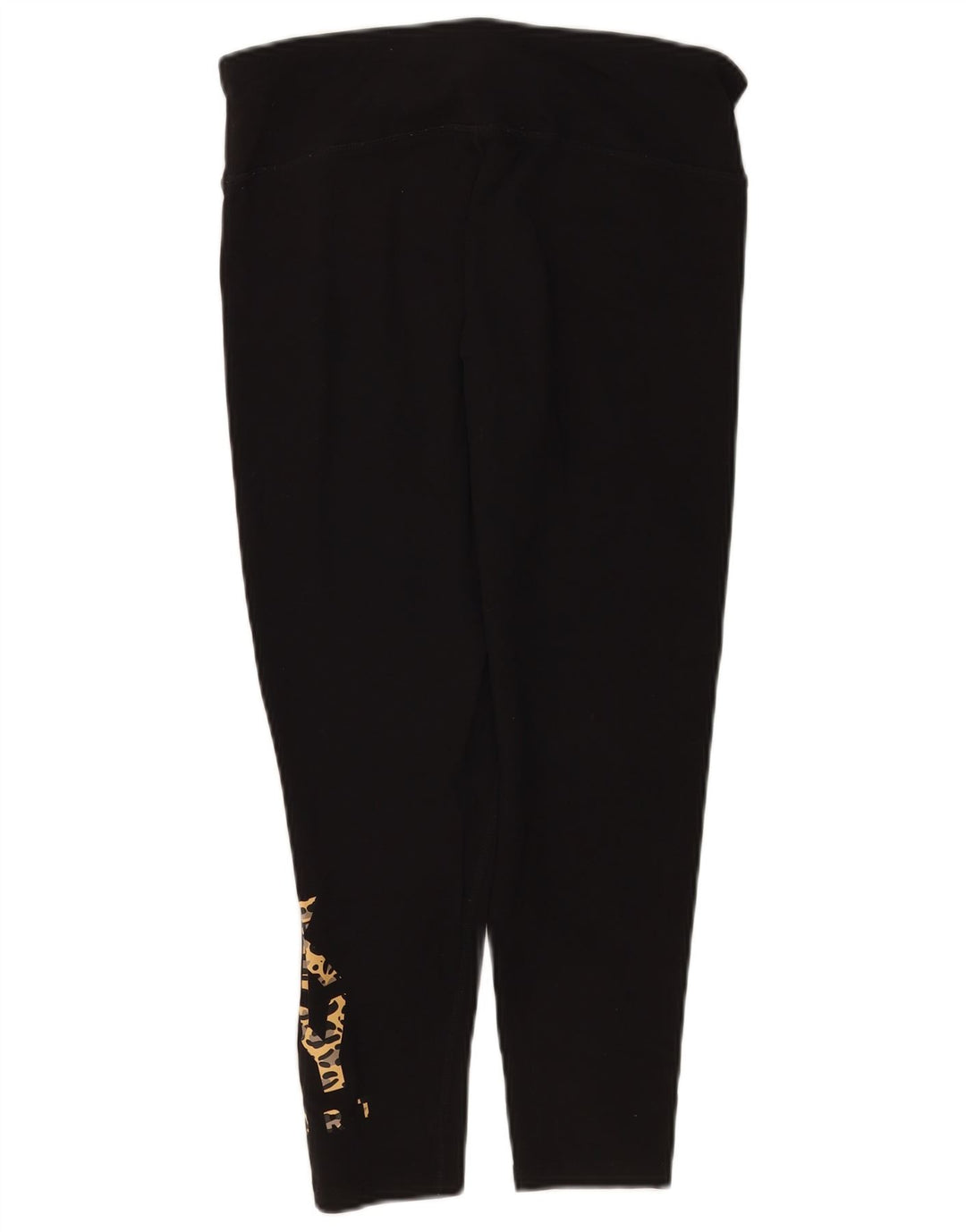 Damskie legginsy graficzne Dkny UK 14, duże, czarne, bawełniane