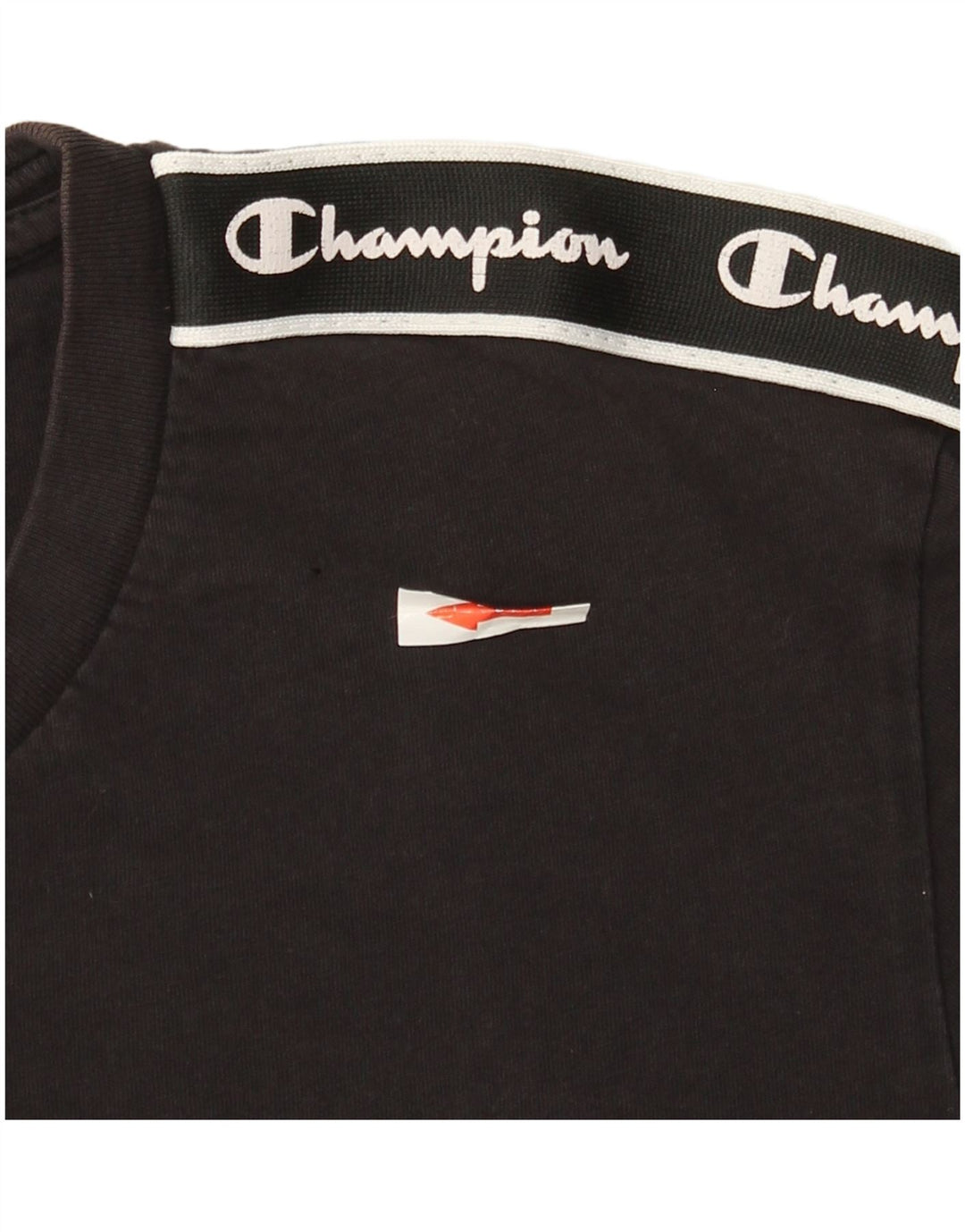 Męski T-shirt Champion z grafiką, mały, czarny, bawełniany