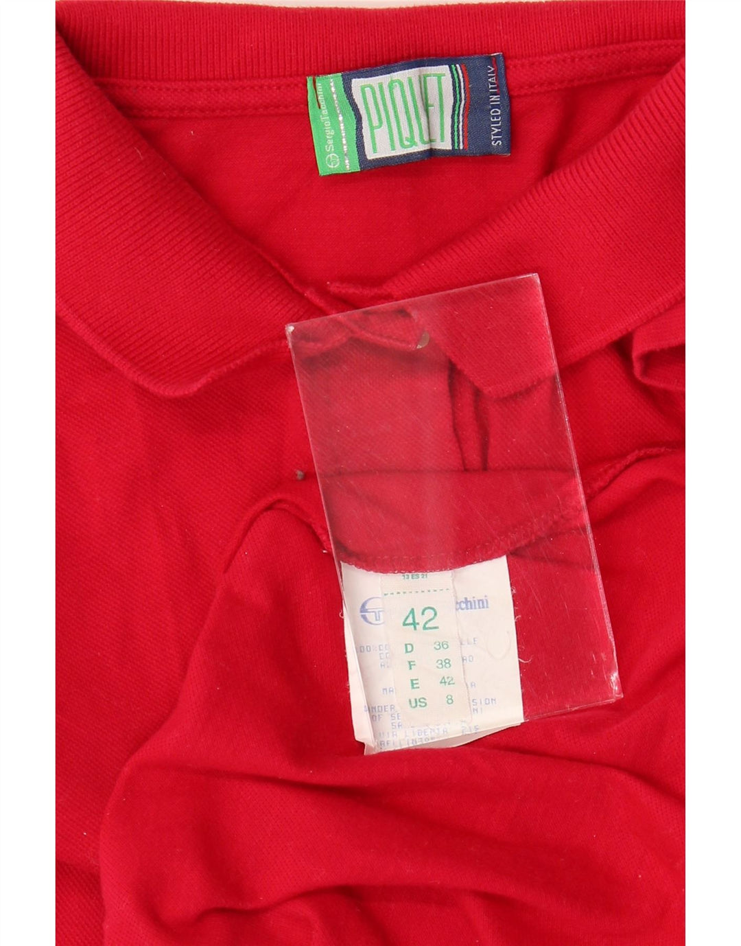 SERGIO TACCHINI Damska sukienka koszulowa bez rękawów IT 42 Średnia czerwona bawełna