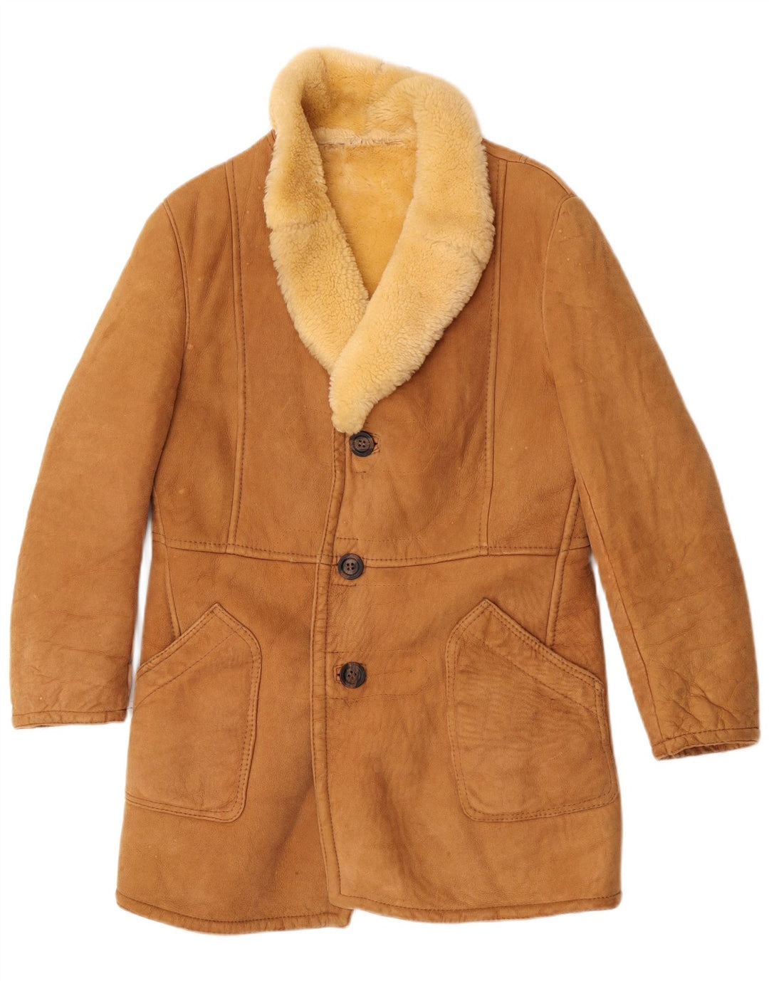 Vintage męska kurtka Shearling IT 50 Large Brown