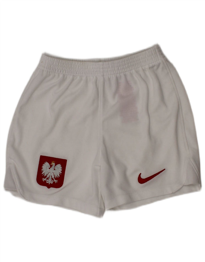 Chłopięce spodenki sportowe Nike z grafiką, 5-6 lat, średni biały poliester