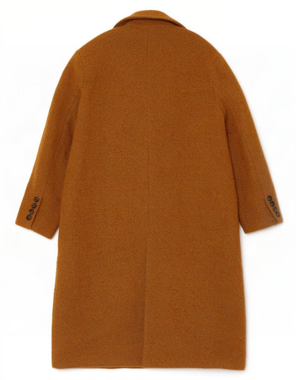 Warehouse Womens Double Breasted Coat UK 14 Medium Beige Cotton