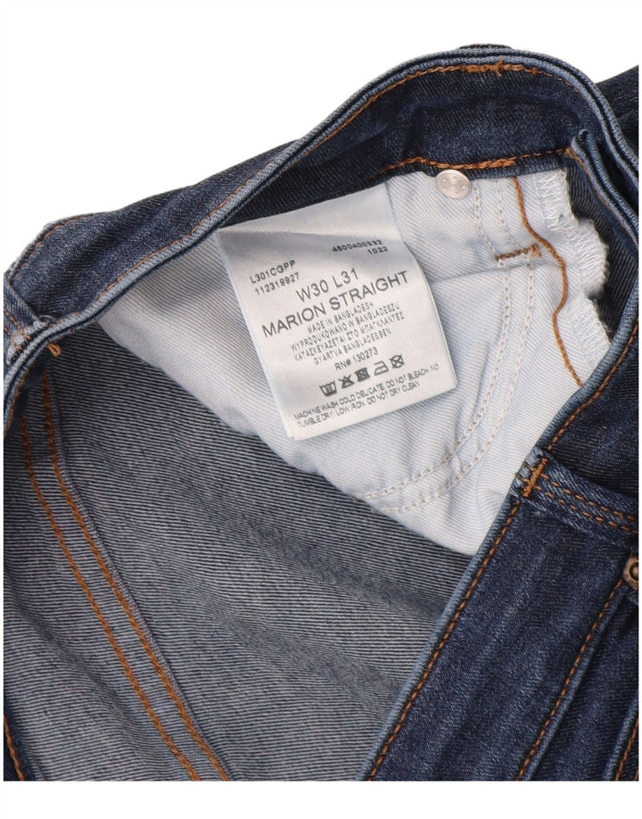 Damskie jeansy LEE Marion Straight W30 L28 Granatowe, bawełniane