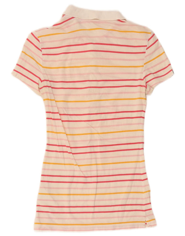 Damska koszulka polo Nike UK 4/6 XS, bawełniana w białe paski