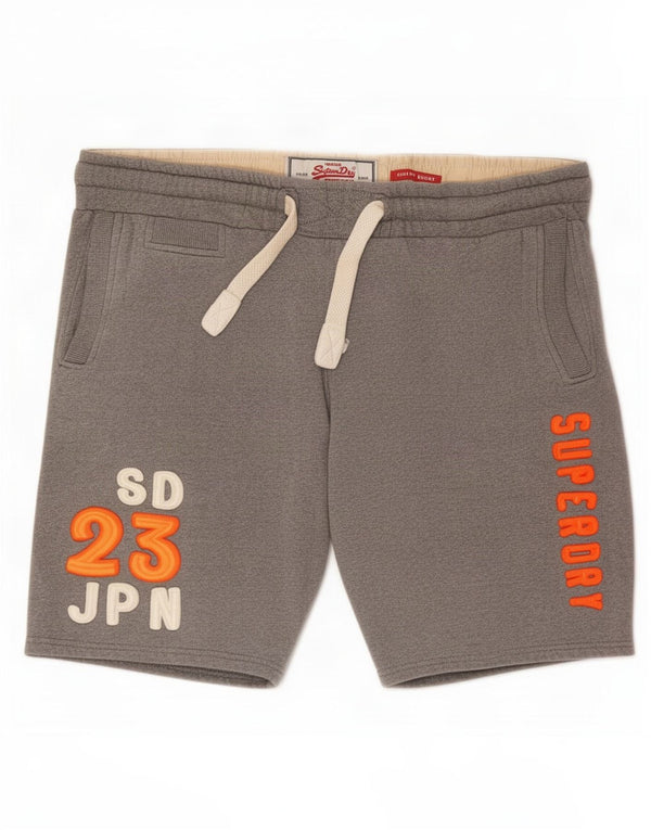 Męskie spodenki sportowe Superdry Graphic 2XL, szare, bawełniane