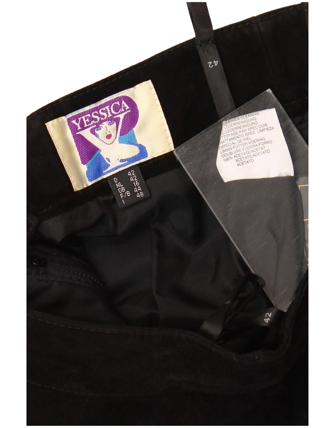 Damska spódnica ołówkowa YESSICA UK 16 Large W30 Czarny Acetat