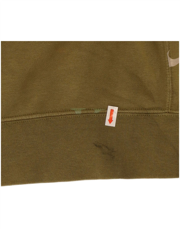 Męska bluza z kapturem Nike z grafiką, średnia, bawełniana khaki