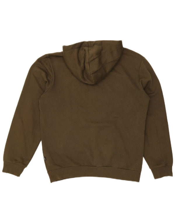 Męski sweter z kapturem i grafiką PUMA, mały, bawełniany khaki