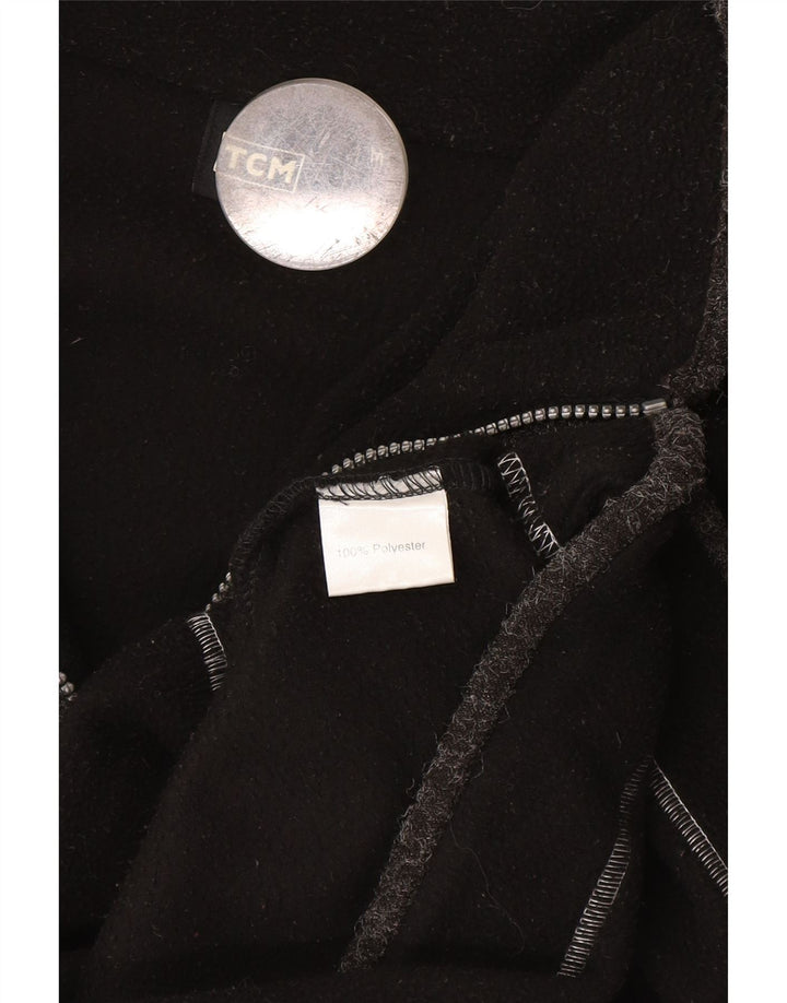 Męski sweter polarowy TCM z graficznym zamkiem, średni czarny poliester