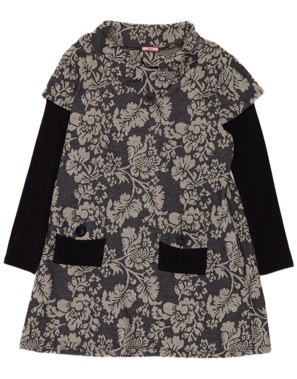Sukienka damska Joe Browns z długim rękawem, UK 18 XL, granatowa, w kwiaty, bawełniana