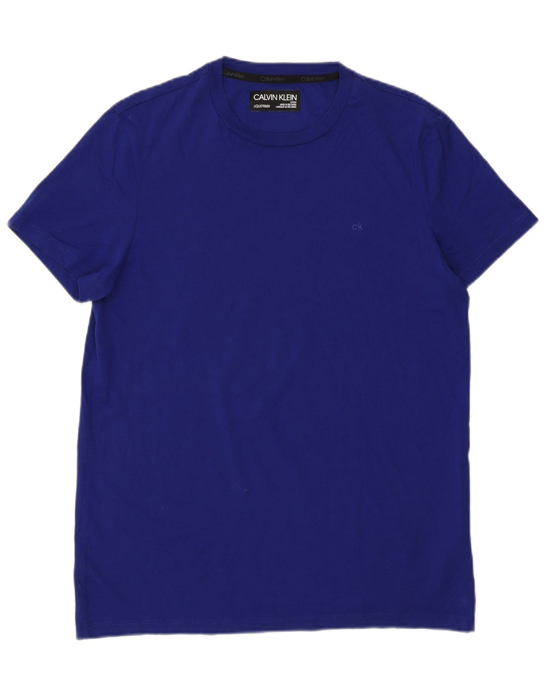 T-shirt męski Calvin Klein, mały, niebieski, bawełniany