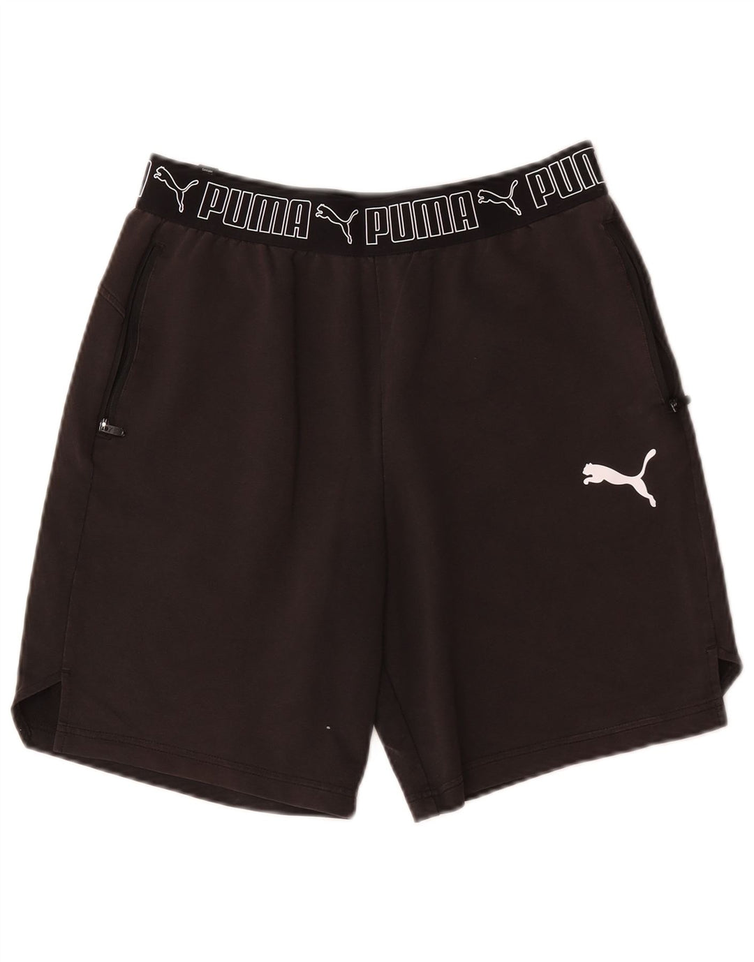Męskie spodenki sportowe Puma z grafiką, średniej wielkości, czarne, bawełniane