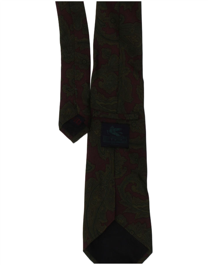 Krawat męski Etro w jednym rozmiarze, khaki, jedwabny paisley