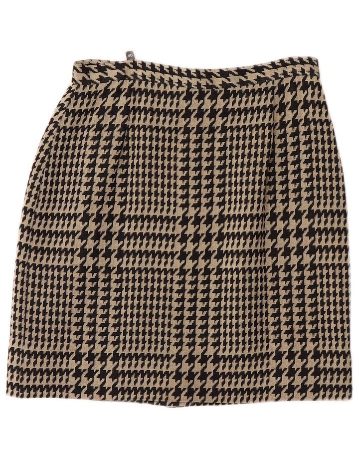 Superior damska prosta spódnica IT 40 Small W26 Czarna wiskoza w pepitkę