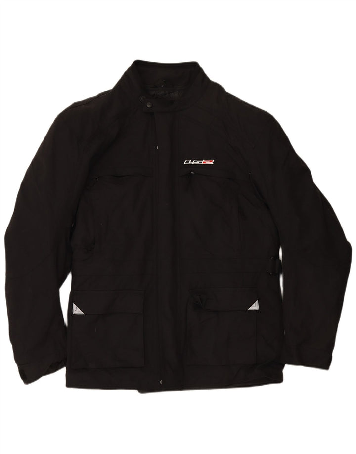 Kurtka męska LS2 Graphic Racer UK 48 4XL Czarny poliamid